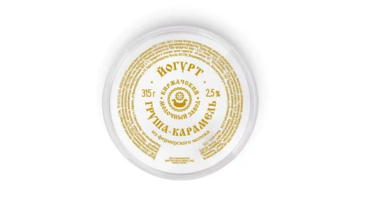 Йогурт Киржачский молочный завод груша и карамель 2,5% 315 г