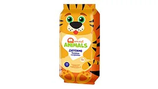 Салфетки влажные детские Smart Animals mix 50 шт Салфетки влажные детские Smart Animals mix 50 шт