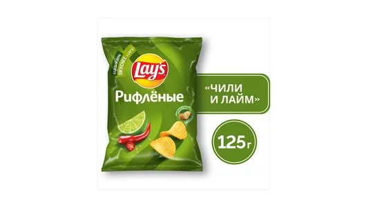 Чипсы картофельные Lay`s рифленые со вкусом микс чили лайм 125 г