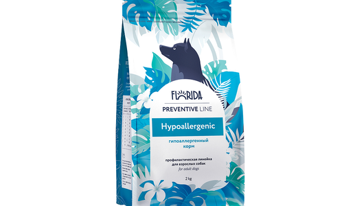 FLORIDA prof (профилактика) Hypoallergenic сухой корм для собак при пищевой аллергии, 2 кг