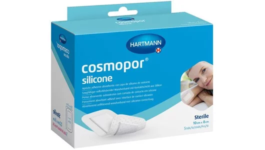 Cosmopor silicone Повязка-пластырь на рану 10 см х 8 см 5 шт