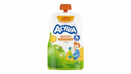 Пюре фруктовое Агуша Яблоко с&nbsp;4 месяцев 90 г