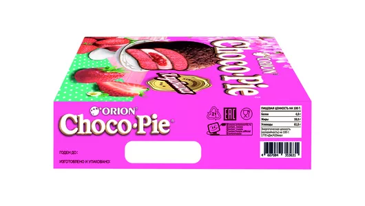 Пирожное Orion Choco-Pie Клубника 360 г