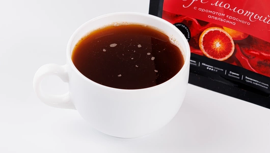 Кофе натуральный жареный молотый с ароматом красного апельсина Кофе натуральный жареный молотый с ароматом красного апельсина