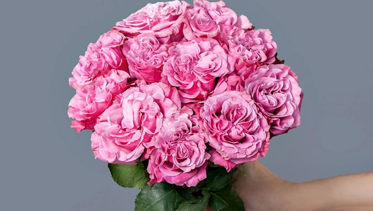 Монобукет 11 Роз "Country Blues" под&nbsp;ленту