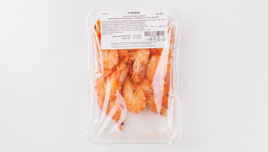 Креветки "Королевские" неразделанные вареные 50/60 охл., 250 г