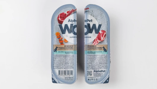 Корм влажный для собак с чувств. пищеварением "Ягненок и тушеная морковь в соусе" AlphaPet Корм влажный для собак с чувств. пищеварением "Ягненок и тушеная морковь в соусе" AlphaPet