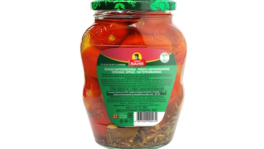 Томаты Дядя Ваня маринованные с/б 680 г