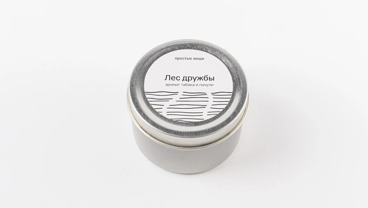 Свеча соевая в баночке 100 мл, запах "Лес дружбы"
