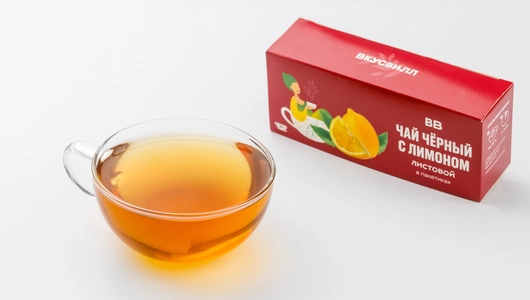 Чай черный листовой с лимоном в пакетиках