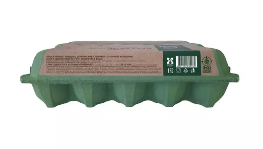 Яйцо куриное Село Зеленое С0 Деревенское столовое 15 шт