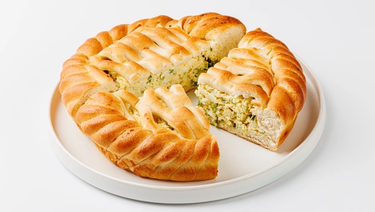 Пирог с зеленью и яйцом