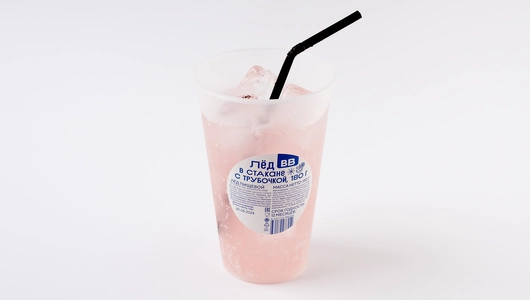 Лед в стакане с трубочкой, 180 г