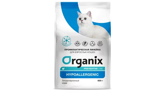 Organix prof (профилактика) Hypoallergenic сухой корм для кошек «Гипоаллергенный», 600 г