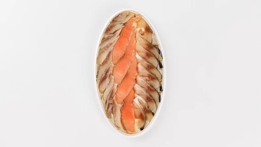 Ассорти из филе-кусочков горбуши, сельди и скумбрии в масле, 180 г Ассорти из филе-кусочков горбуши, сельди и скумбрии в масле, 180 г