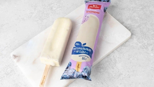 Мороженое Свитлогорье эскимо 12% Черника в молочной глазури со вкусом йогурта 80 г