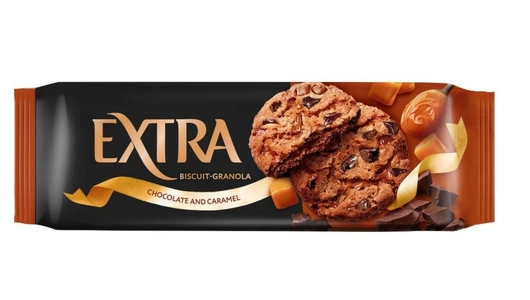 Печенье Extra сдобное Гранола c шоколадом и карамелью 150 г