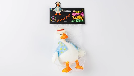 Игрушка-антистресс "Гусь в шляпе"