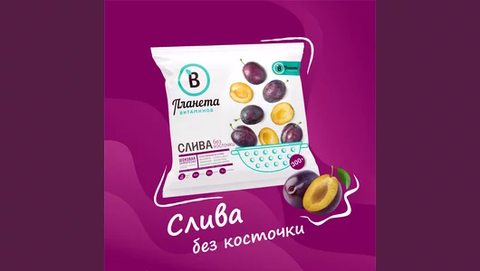 Слива Планета Витаминов кусочками замороженная 300 г