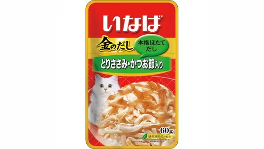 Корм INABA 60гр для кошек Куриное филе с кацуобуси (пауч)