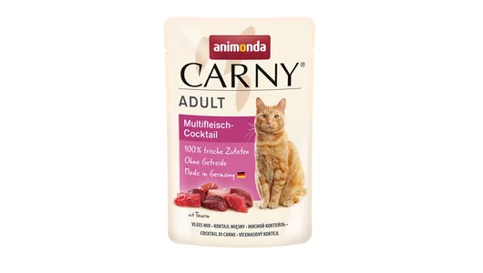 ANIMONDA 85гр Корм для кошек CARNY Adult мясной коктейль (пауч)