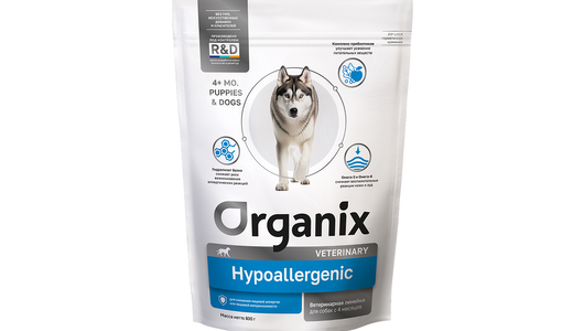 Organix vet (вет. корма) HYPOALLERGENIC сухой диетический корм для собак при пищевой аллергии, 800 г