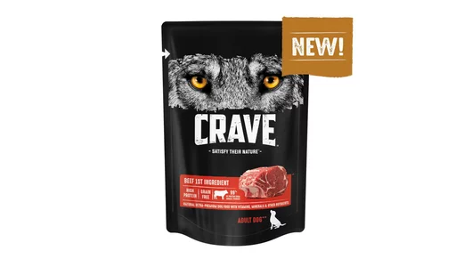 CRAVE 85гр Корм для взрослых собак, с говядиной (пауч)