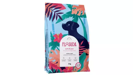 FLORIDA Сухой корм для щенков крупных пород с ягненком и грушей, Maxi Junior Lamb, 3 кг