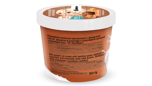 Мороженое молочное протеиновое Bombbar Ореховый бум 150 г