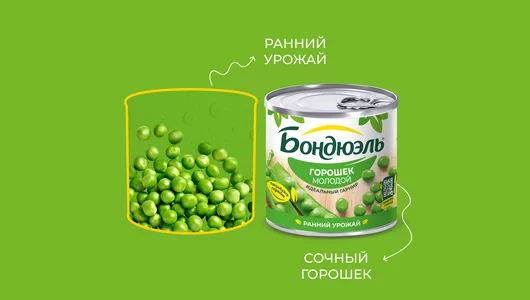 Зеленый горошек Бондюэль молодой 200 г Зеленый горошек Бондюэль молодой 200 г