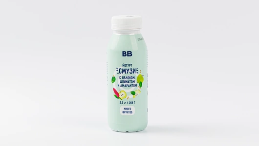 Йогурт питьевой "Смузи" с яблоком, шпинатом и амарантом