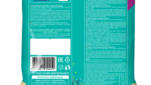 Палочки кукурузные Кузя Лакомкин с сахарной пудрой 190 г