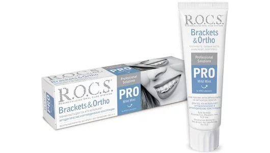 R.O.C.S. PRO Brackets & Ortho Зубная паста для тех, кто использует брекеты 75 мл R.O.C.S. PRO Brackets & Ortho Зубная паста для тех, кто использует брекеты 75 мл
