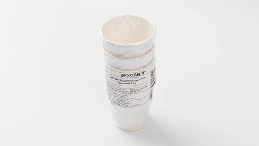 Комплект бумажных стаканов белые 5 шт