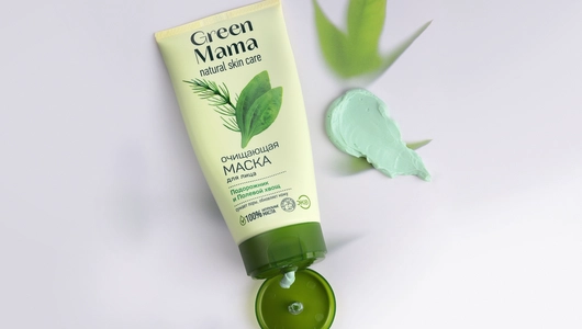 Маска для лица Green Mama Подорожник и полевой хвощ очищающая 170 мл Маска для лица Green Mama Подорожник и полевой хвощ очищающая 170 мл