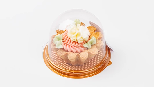 Корзиночка "Клубничная" с масляным кремом, кафе