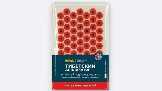 Массажер медицинский на мягкой подложке 17х28 см магнитный красный Тибетский аппликатор Массажер медицинский на мягкой подложке 17х28 см магнитный красный Тибетский аппликатор