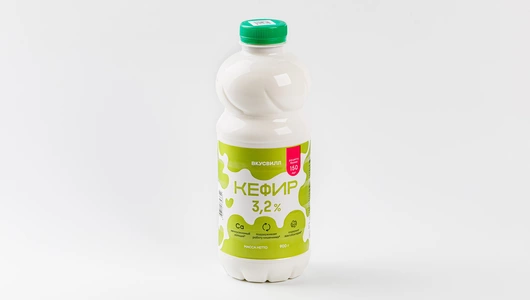 Кефир 3,2% в бутылке, 900 г
