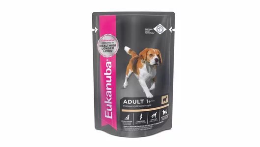Влажный корм для собак Eukanuba Adult All Breed, с ягненком в соусе, 100 г