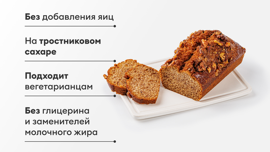 Банановый кекс с орехом Банановый кекс с орехом