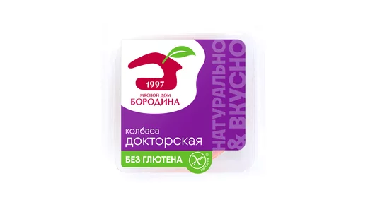 Колбаса вареная Мясной дом Бородина Докторская без глютена нарезка 190 г