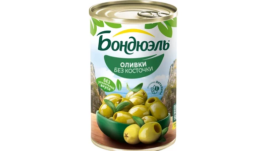 Оливки зеленые Бондюэль без косточки 300 г