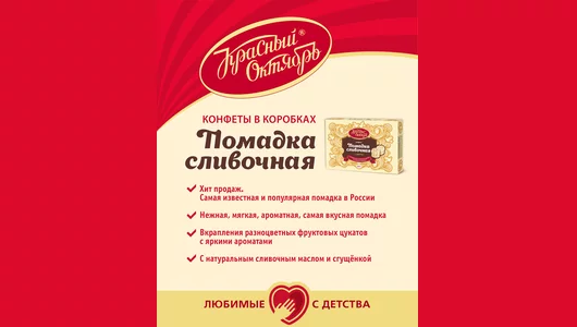 Конфеты Красный Октябрь Сливочная помадка с цукатом 250 г Конфеты Красный Октябрь Сливочная помадка с цукатом 250 г