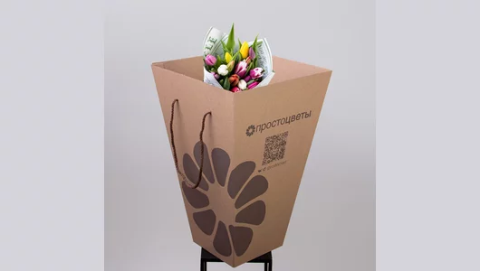 Букет Тюльпан, 15 шт, Рейнбоу Микс