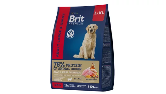 Корм BRIT 3кг для собак крупных и гигантских пород (25–90 кг) Adult Large and Giant