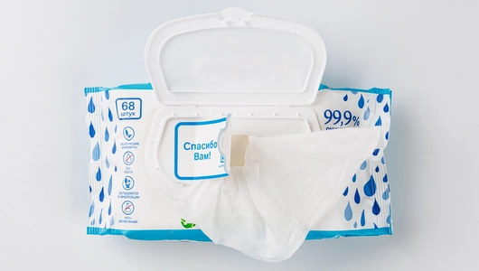 Бумага туалетная влажная детская YokoSun, 68 шт