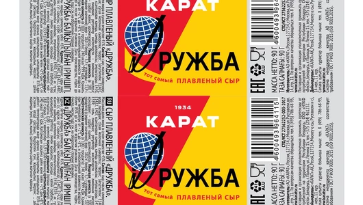 Сыр плавленый Карат Дружба 45% 90 г