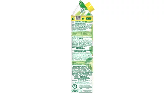 Сок Сады Придонья из зеленых яблок осветленный восстановленный 1 л