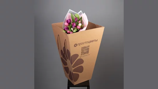 Букет Тюльпан, 15 шт, Пастель Микс