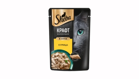 Корм влажный для взрослых кошек Sheba Craft куриные слайсы в соусе 75 г